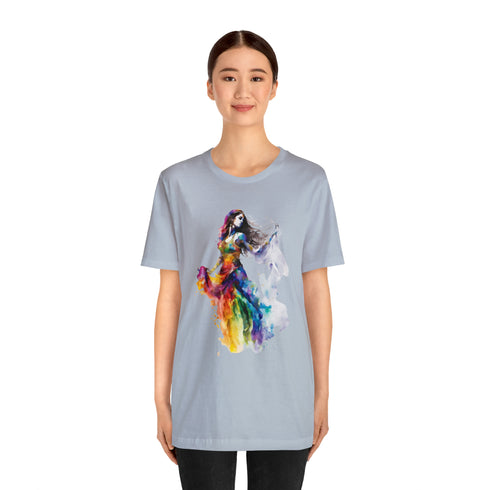Rainbow Belly Dancer's Pose - Short Sleeve Tee